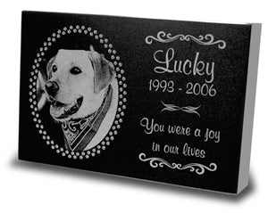 Premium Laser Dog Headstones