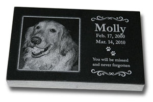 Standard Laser Dog Grave Markers