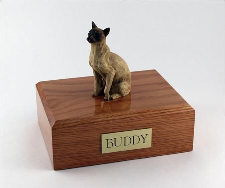 Tan Siamese Cat Urn
