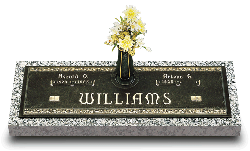 Gothic Bronze Grave Marker