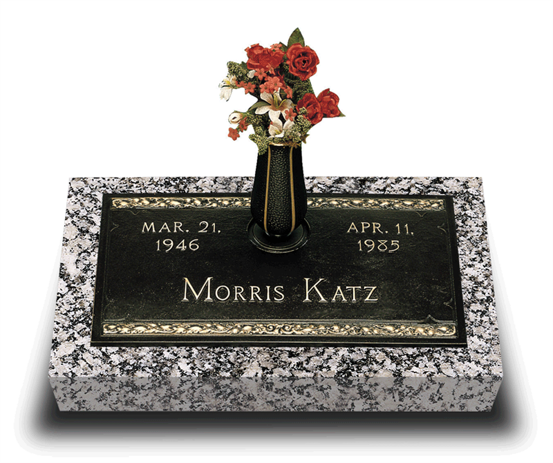 Gothic Bronze Grave Marker