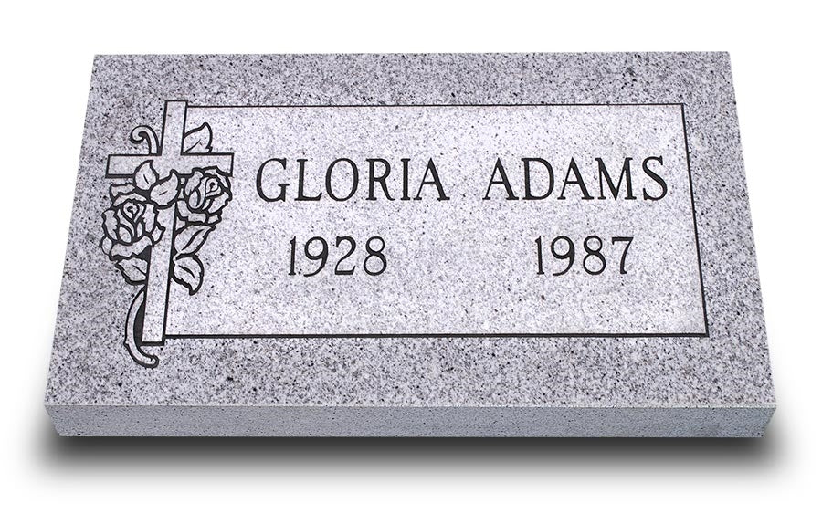 Rose & Cross Cemetery Marker
