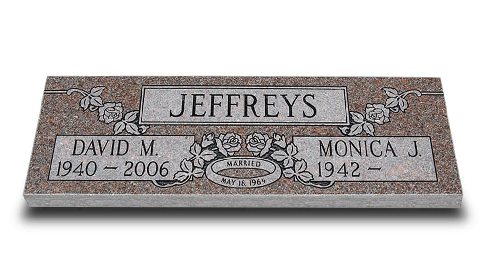 Loving Roses Companion Cemetery Marker