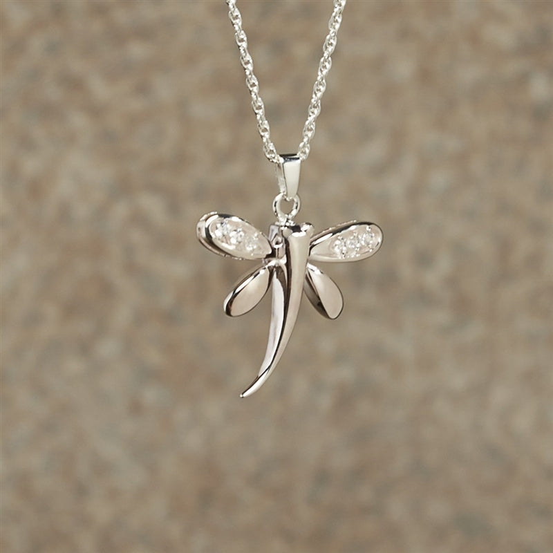 Silver Dragonfly Cremation Pendant