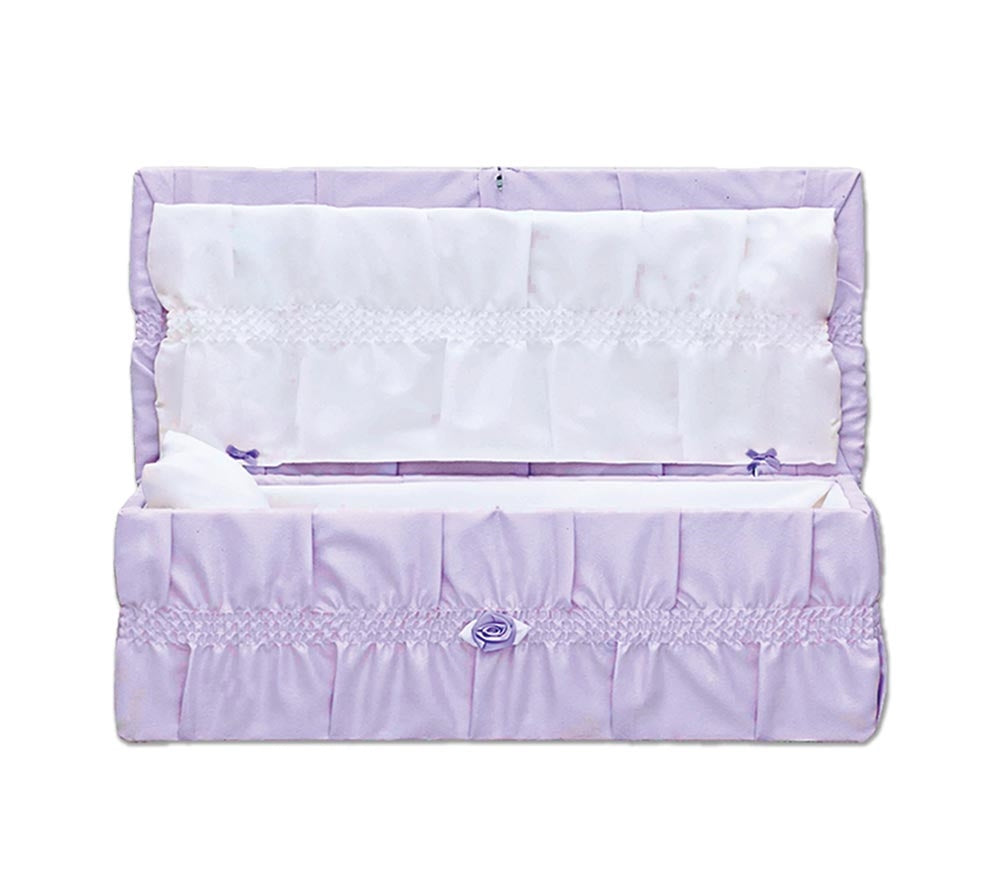 Flat Top Cloth Covered Casket