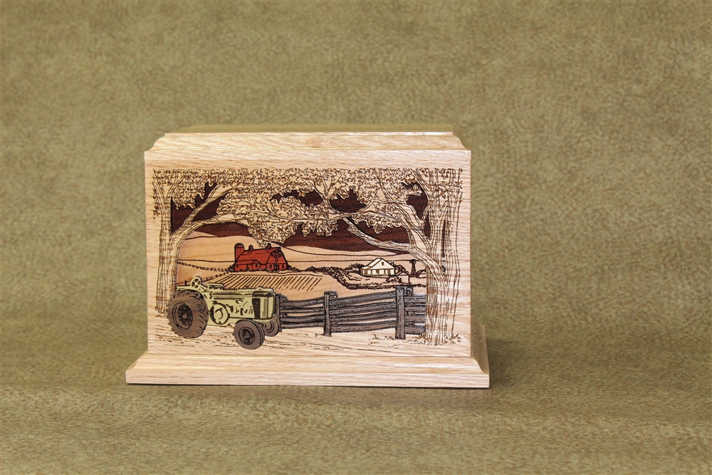 Family Farm Wood Urn