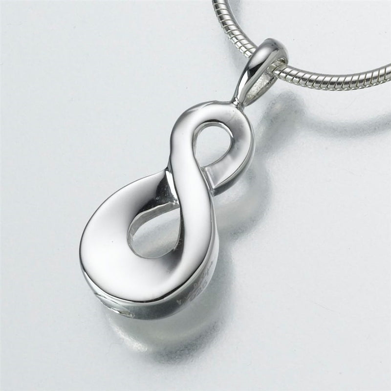 Silver Infinity Cremation Pendant