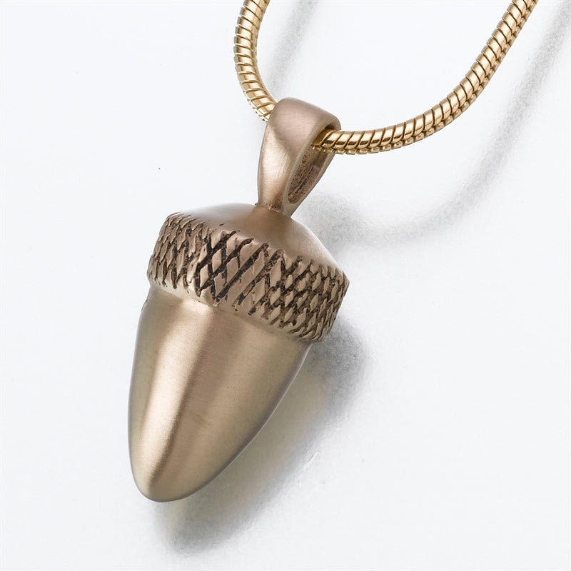 Bronze Acorn Cremation Jewelry Pendant