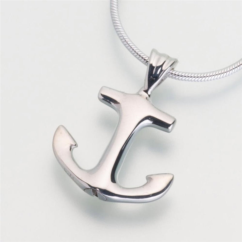 Silver Anchor Cremation Pendant