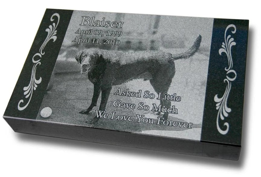 Laser Engraved Pet Headstone