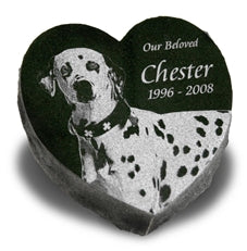 Laser Engraved Heart Pet Markers