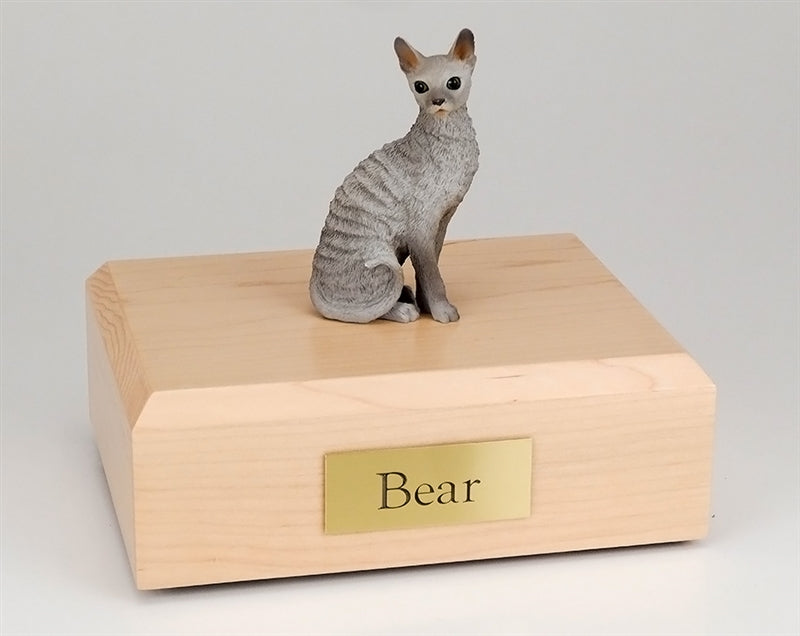 Blue Cornish Rex Cat Urn