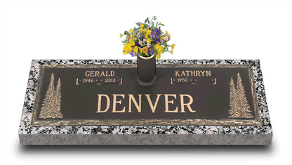Evergreen Bronze Grave Marker