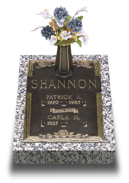 Victorian Rose Double Depth Bronze Marker