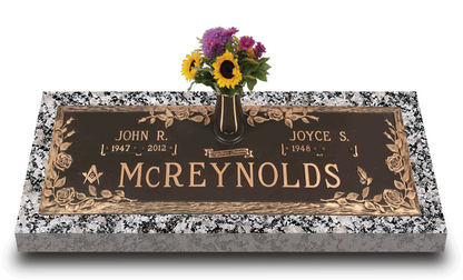 Dynasty Rose Bronze Grave Marker
