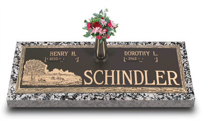 Green Pastures Bronze Grave Marker
