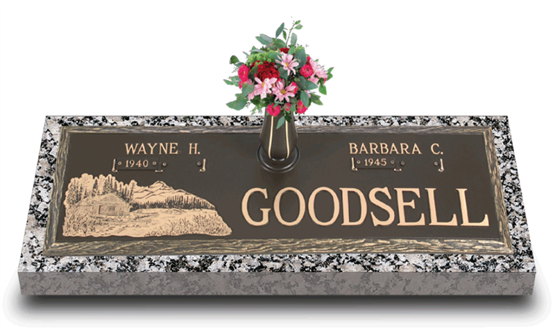 Hidden Retreat Bronze Grave Marker