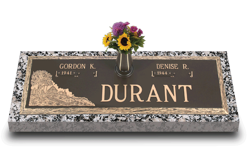 Tranquil Moments Bronze Grave Marker