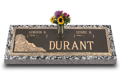 Tranquil Moments Bronze Grave Marker