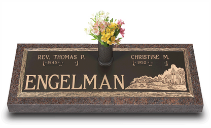 Church In The Vale Bronze Grave Marker