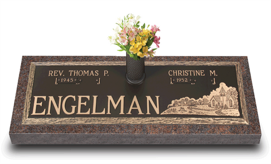 Church In The Vale Bronze Grave Marker