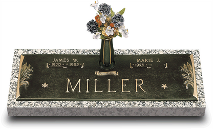 Lily of The Valley Bronze Grave Marker