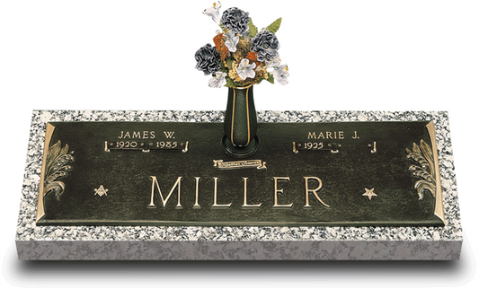 Lily of The Valley Bronze Grave Marker