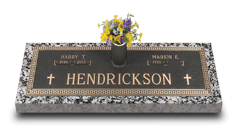 Classic Bronze Grave Marker