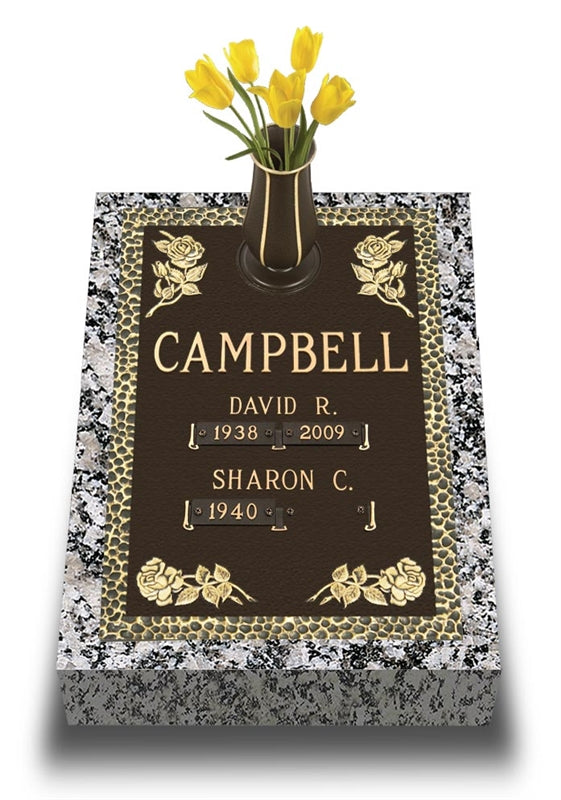 Garden of Life Rose Double Bronze Marker