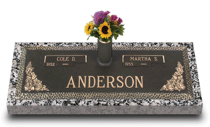 Garden of Life Floral Bouquet Bronze Grave Marker