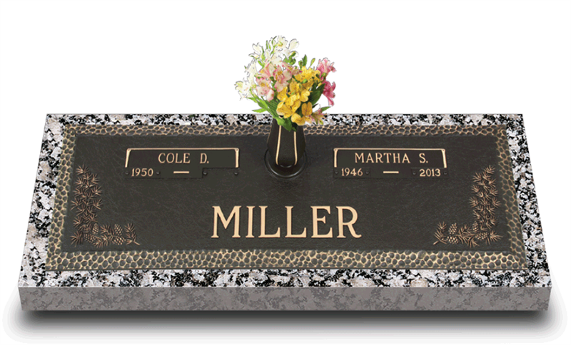 Garden of Life Pine Bronze Grave Marker