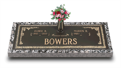 Ivy Bronze Grave Marker
