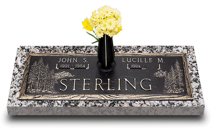 Evergreen Bronze Grave Marker