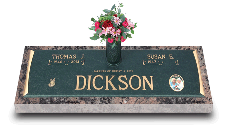 Simplicity Bronze Grave Marker