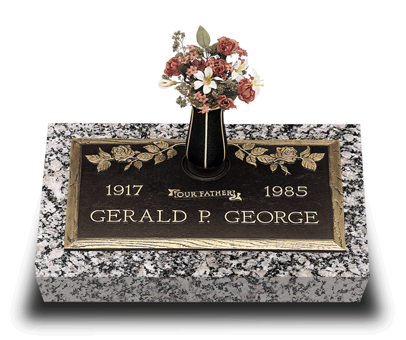 Dynasty Rose Bronze Grave Marker