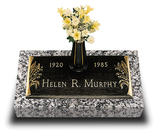 Lily of The Valley Bronze Grave Marker