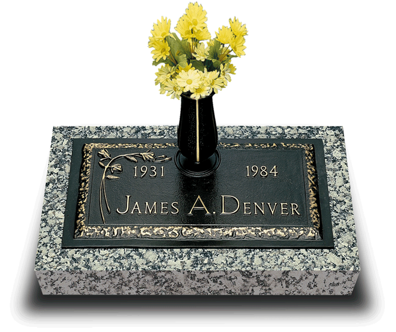 Castle Rose Bronze Grave Marker