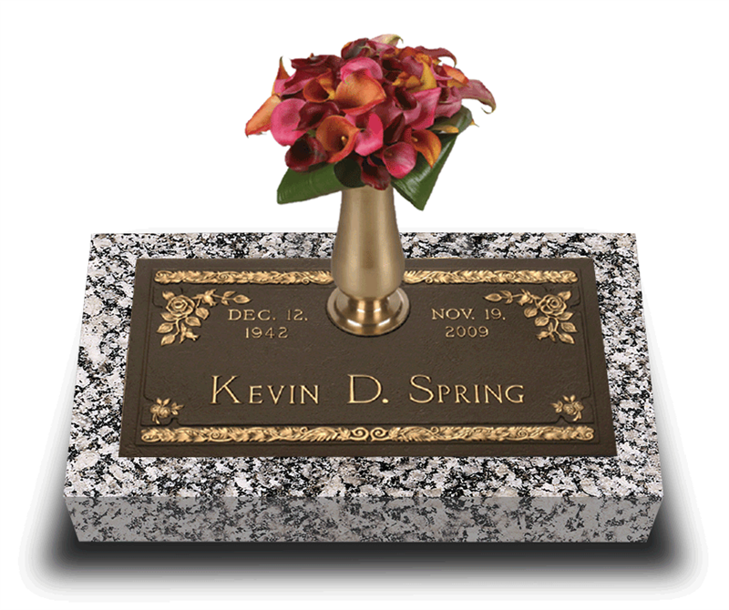 Abbey Rose Bronze Grave Marker