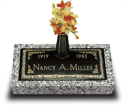 Ivy Bronze Grave Marker