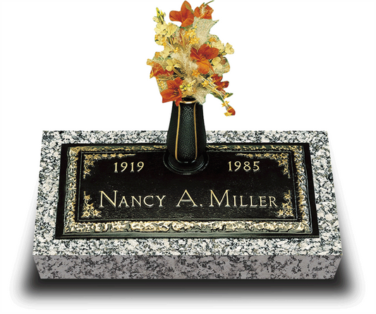 Ivy Bronze Grave Marker