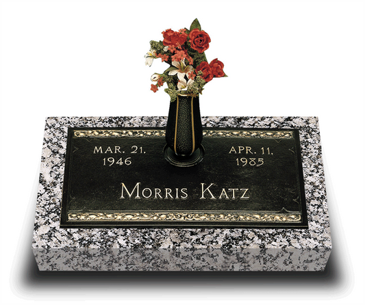 Gothic Bronze Grave Marker