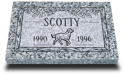 Premium Granite Grave Marker for Pets