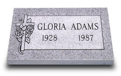 Rose & Cross Cemetery Marker