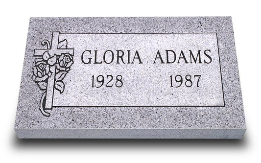 Rose & Cross Cemetery Marker