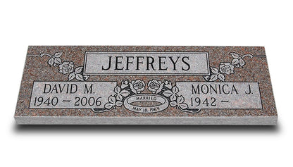 Loving Roses Companion Cemetery Marker