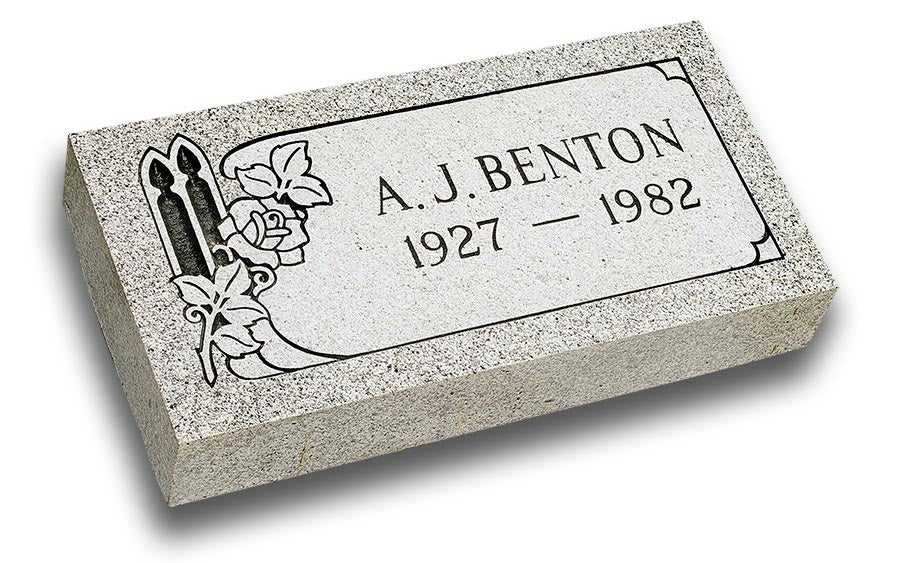 Gothic Rose Cemetery Marker