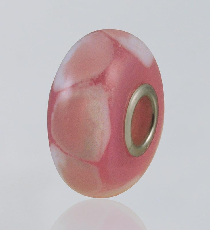 Pink Dots Glass Cremation Bead for Pandora Bracelets