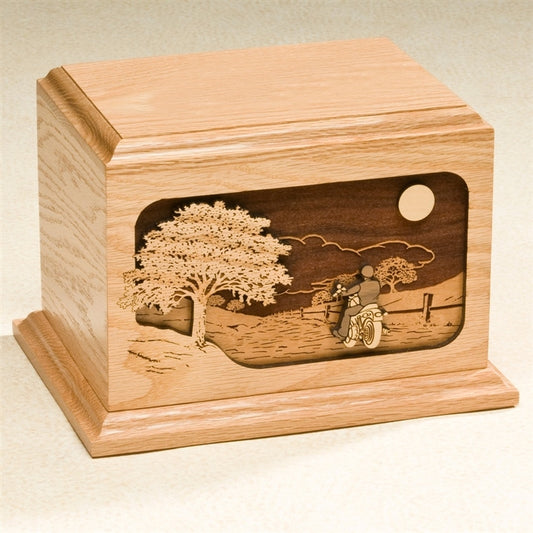The Ride Home Oak Urn