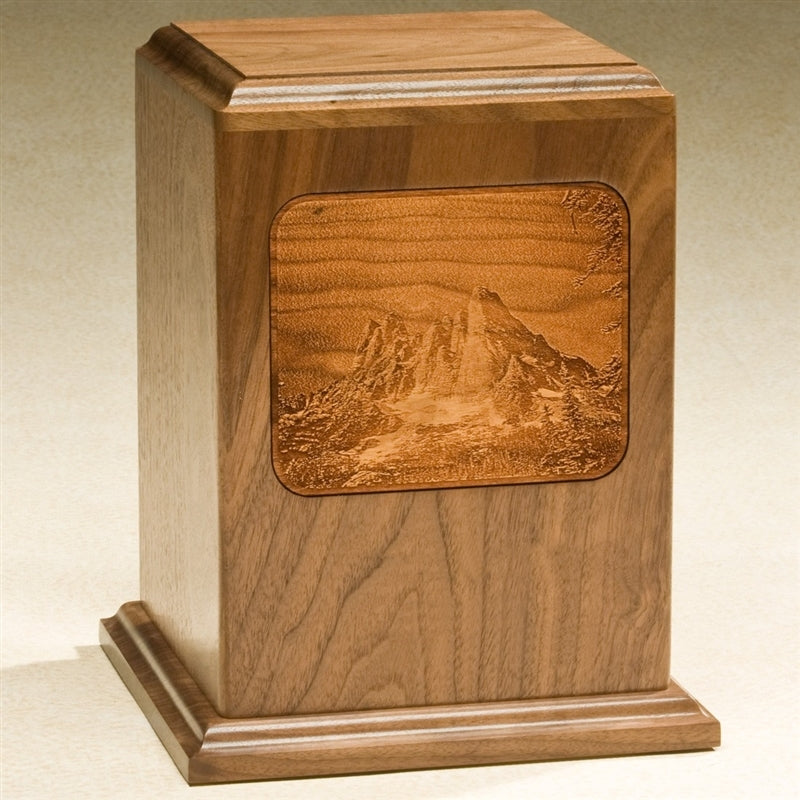 Mountains Walnut Urn