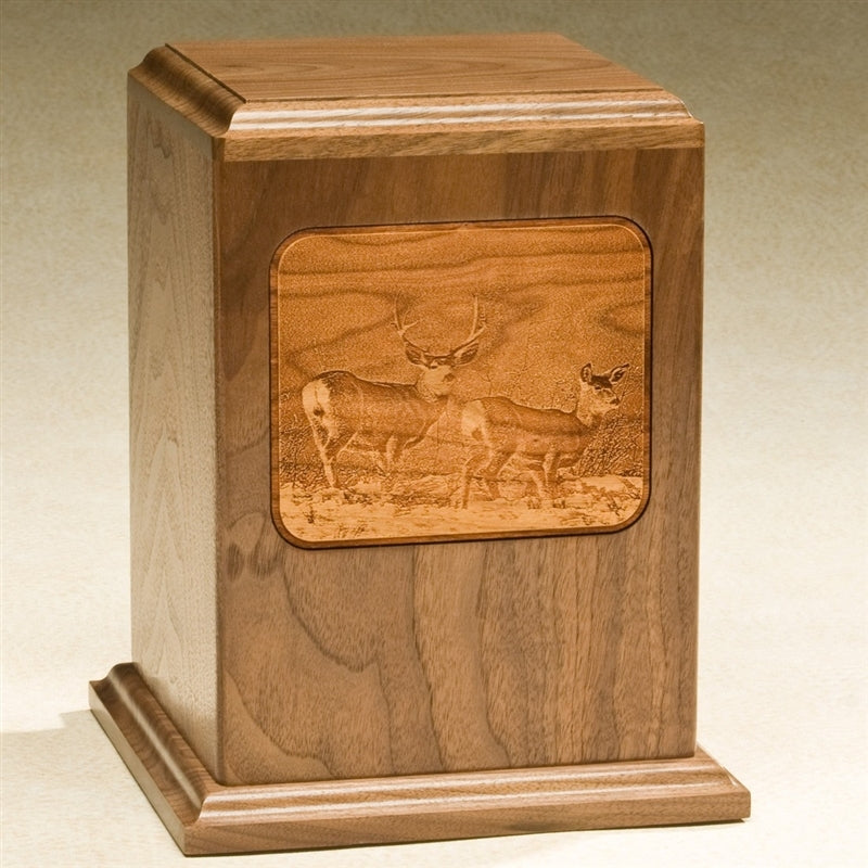Deer Walnut Urn